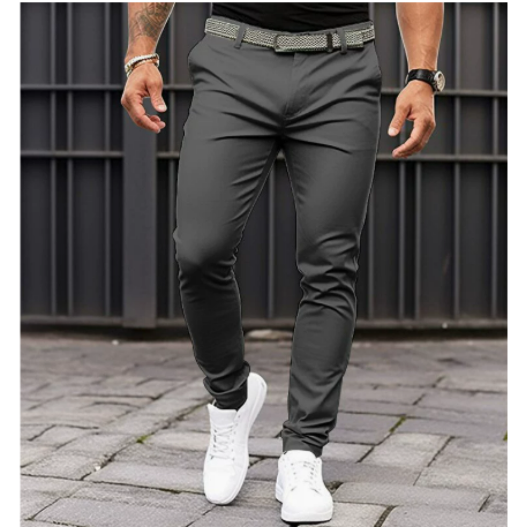 Pantalon chino homme slim stretch Coupe moderne