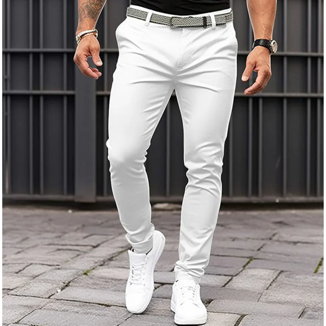 Schmale Herren-Chinos Stretch-Hosen Modern Schnitt - IdealeKleiden