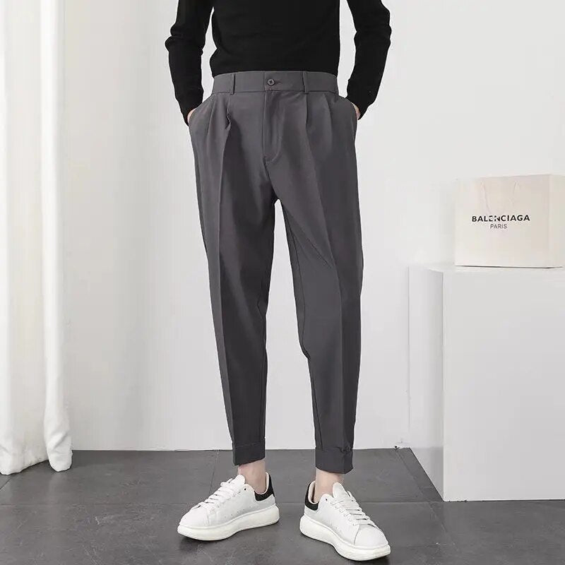Pantalon confortable pour homme Taille élastique Coupe ample