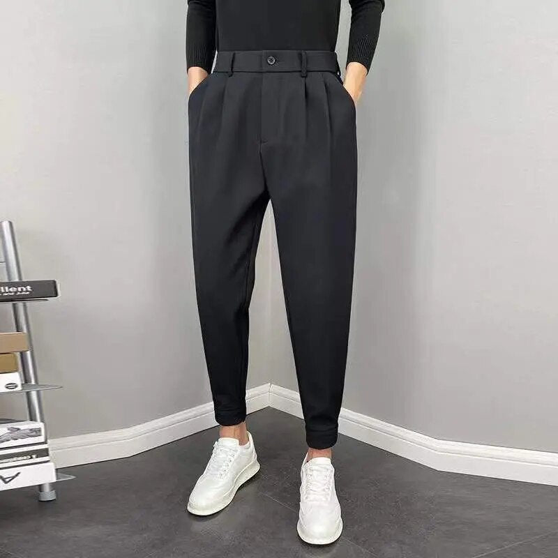Pantalon confortable pour homme Taille élastique Coupe ample
