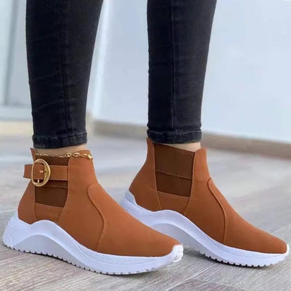 Elegante Plateau-Stiefeletten Damen - IdealeKleiden
