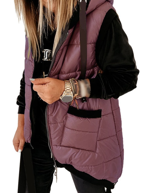 Veste d'hiver tendance avec capuche