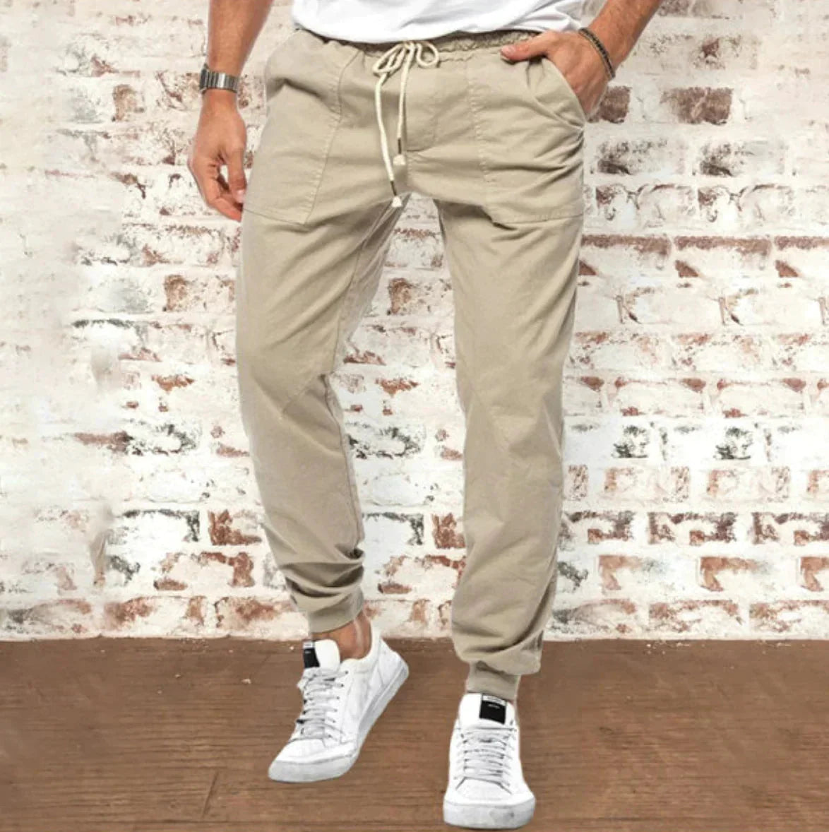 Pantalon de jogging slim fit élastique confortable pour hommes