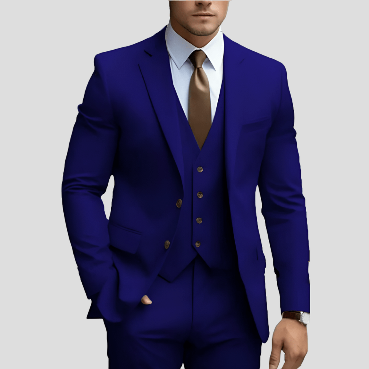 Costume de bureau 3 pièces élégant pour homme
