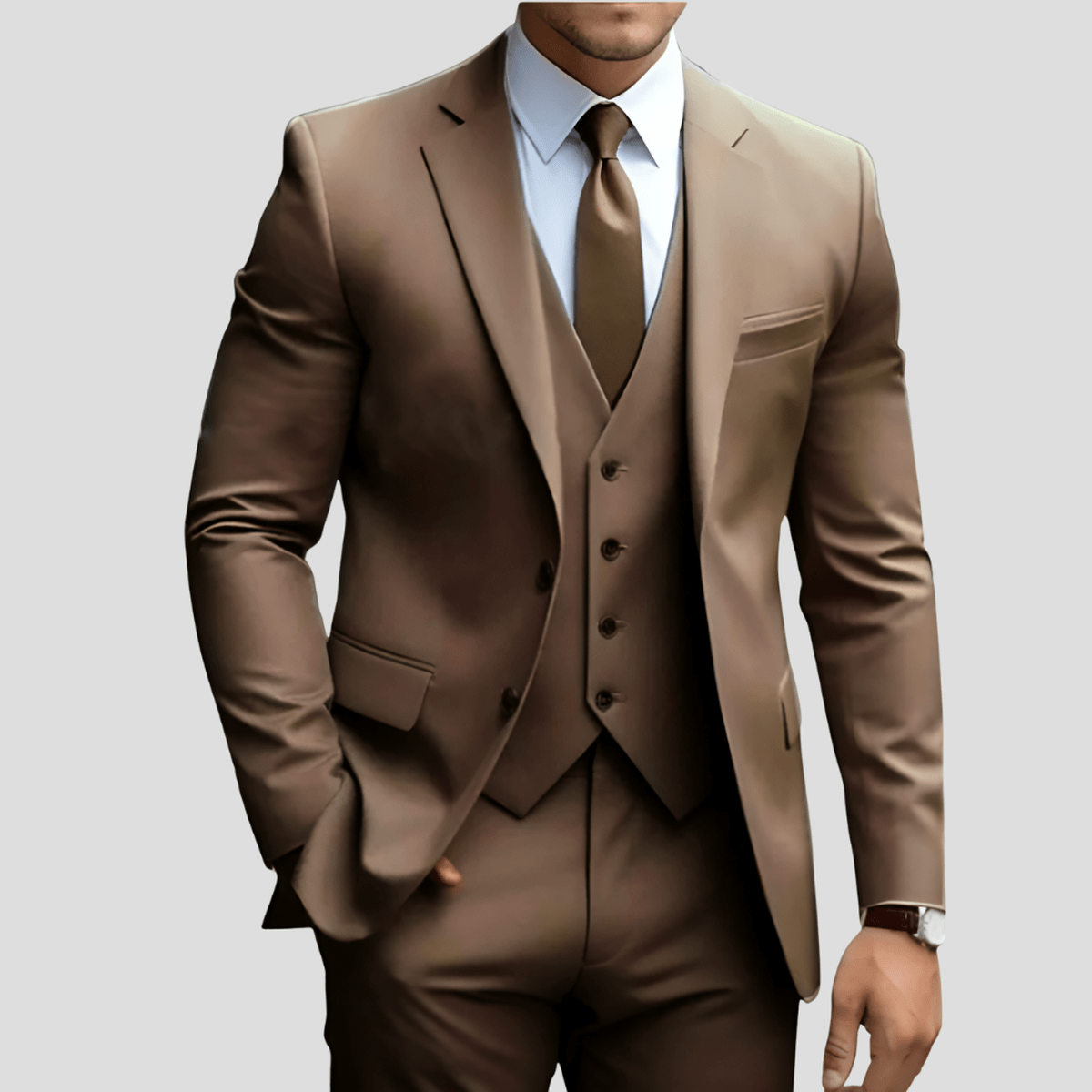 Costume de bureau 3 pièces élégant pour homme