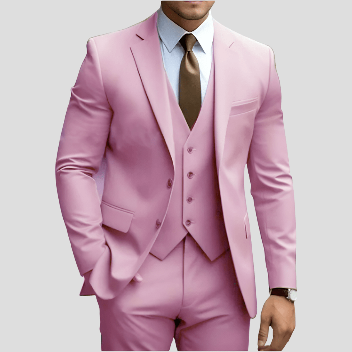 Costume de bureau 3 pièces élégant pour homme