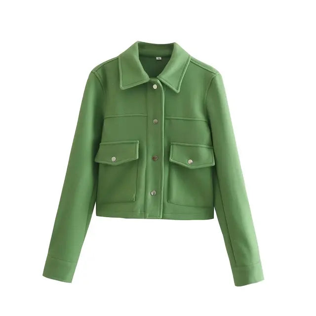 Veste décontractée pour femme légère mi-saison avec poches