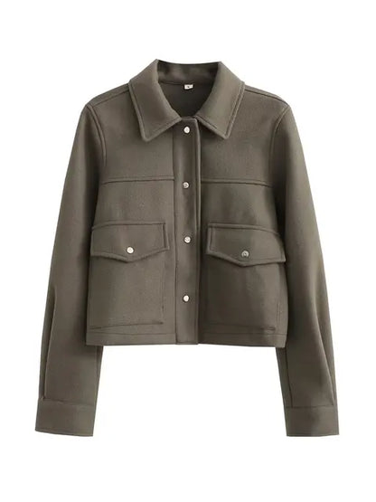 Veste décontractée pour femme légère mi-saison avec poches