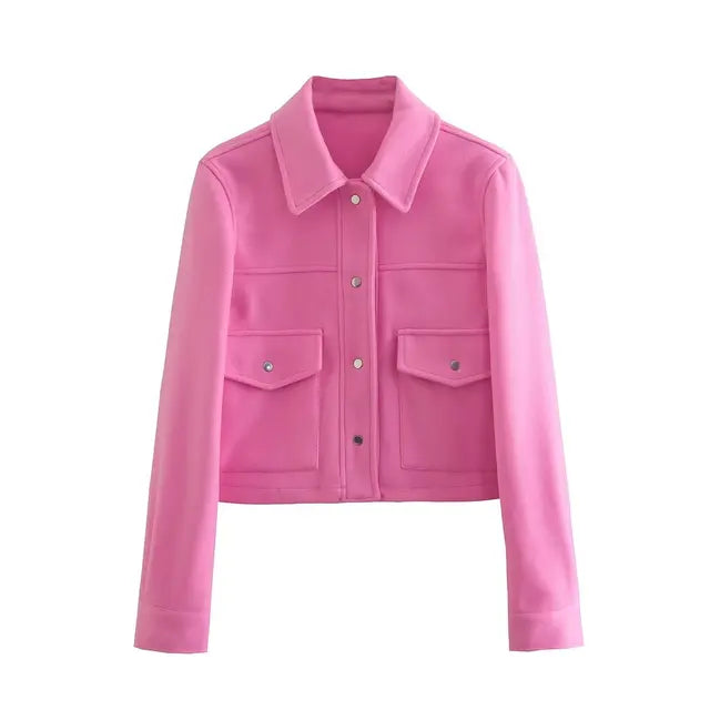 Veste décontractée pour femme légère mi-saison avec poches
