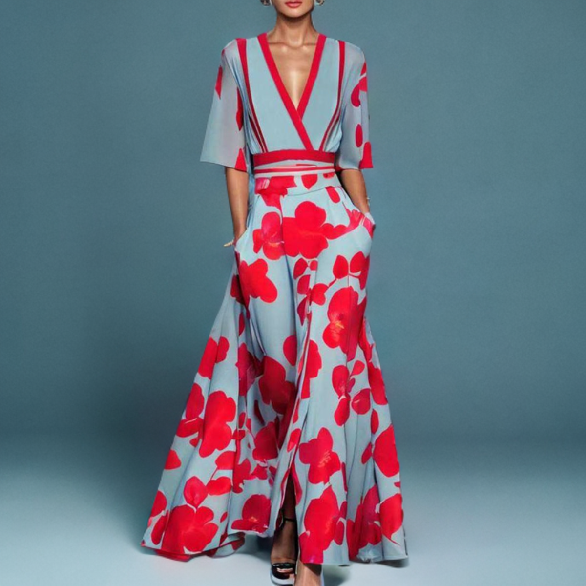 Robe élégante à manches
