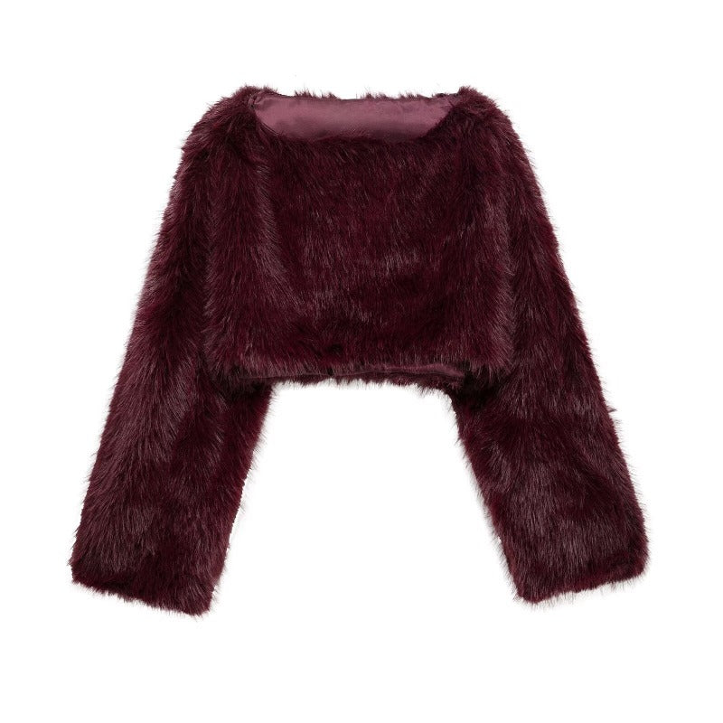 Pull-overs élégants pour femmes | Pull en fausse fourrure à manches larges