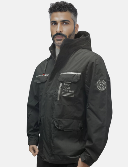 Wasserdichte Skijacke Herren Winterjacke Kapuze - IdealeKleiden