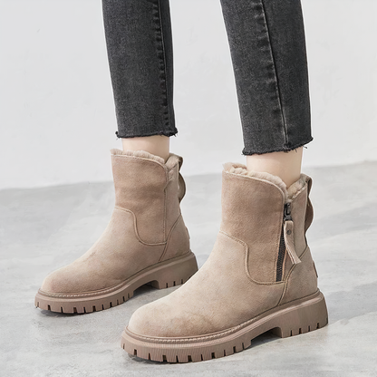Bottes d'hiver montantes fourrées chaudes