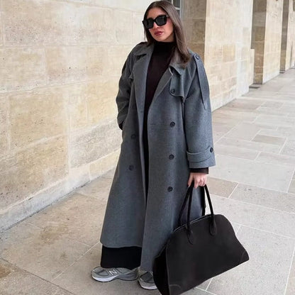 Manteau en laine pour femme Élégant et polyvalent
