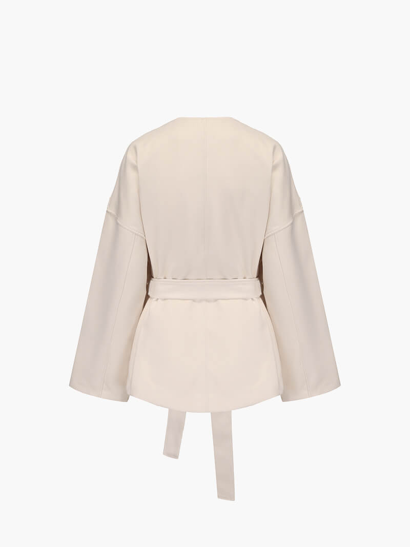 Elegante Kimonojacke Damen Cardigan mit Gürtel - IdealeKleiden