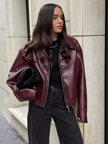 Veste streetwear oversize style court col