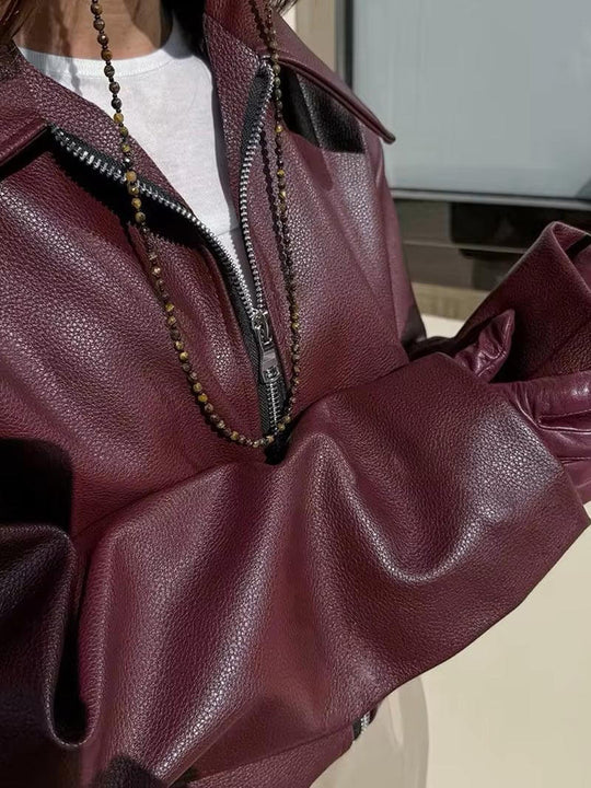 Übergröße Streetwear Jacke Crop Style Kragen - IdealeKleiden