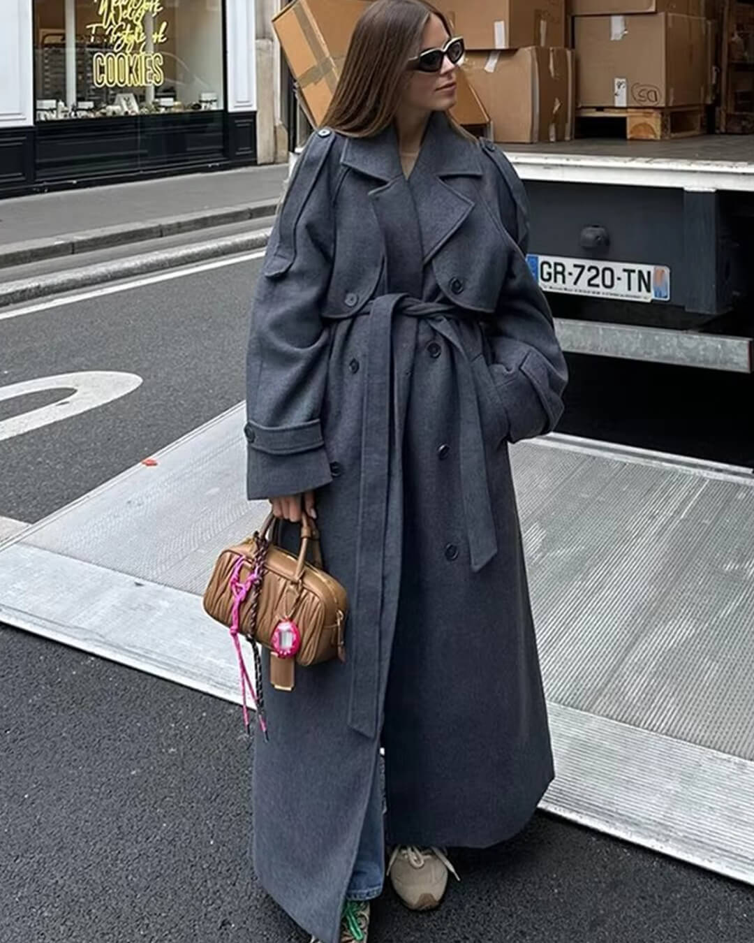 Manteau en laine pour femme Élégant et polyvalent