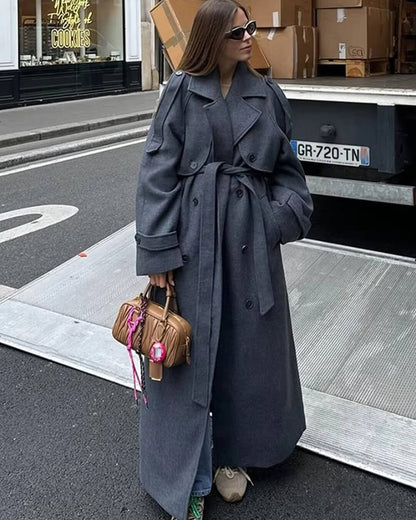 Manteau en laine pour femme Élégant et polyvalent