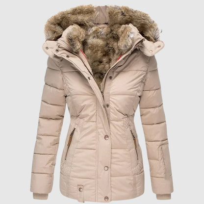 Veste d'hiver chaude pour femme à capuche