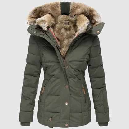 Veste d'hiver chaude pour femme à capuche