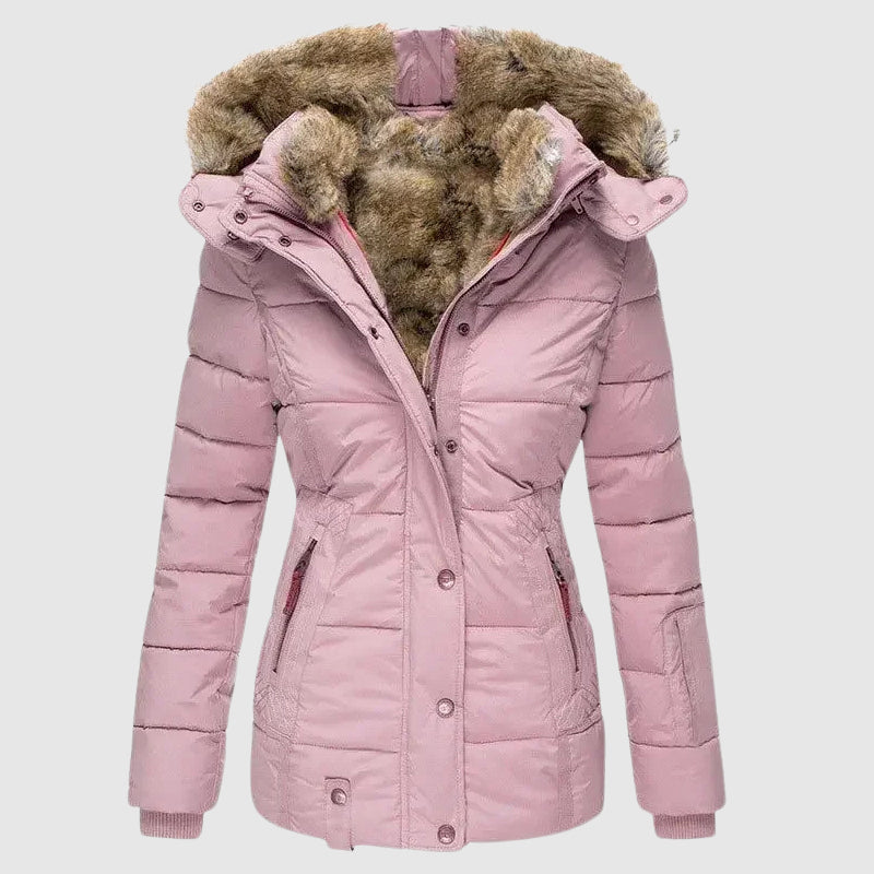 Veste d'hiver chaude pour femme à capuche