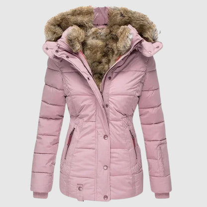 Veste d'hiver chaude pour femme à capuche