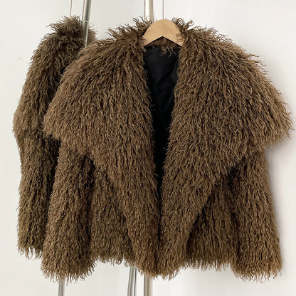 Manteau en fausse fourrure Doux Confortable