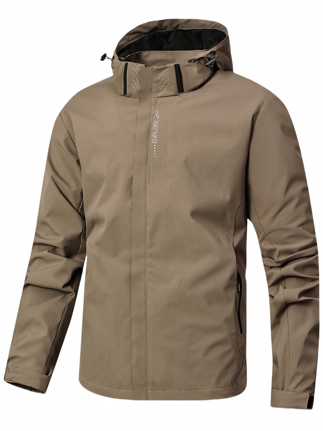 Veste d'extérieur coupe-vent pour homme avec capuche