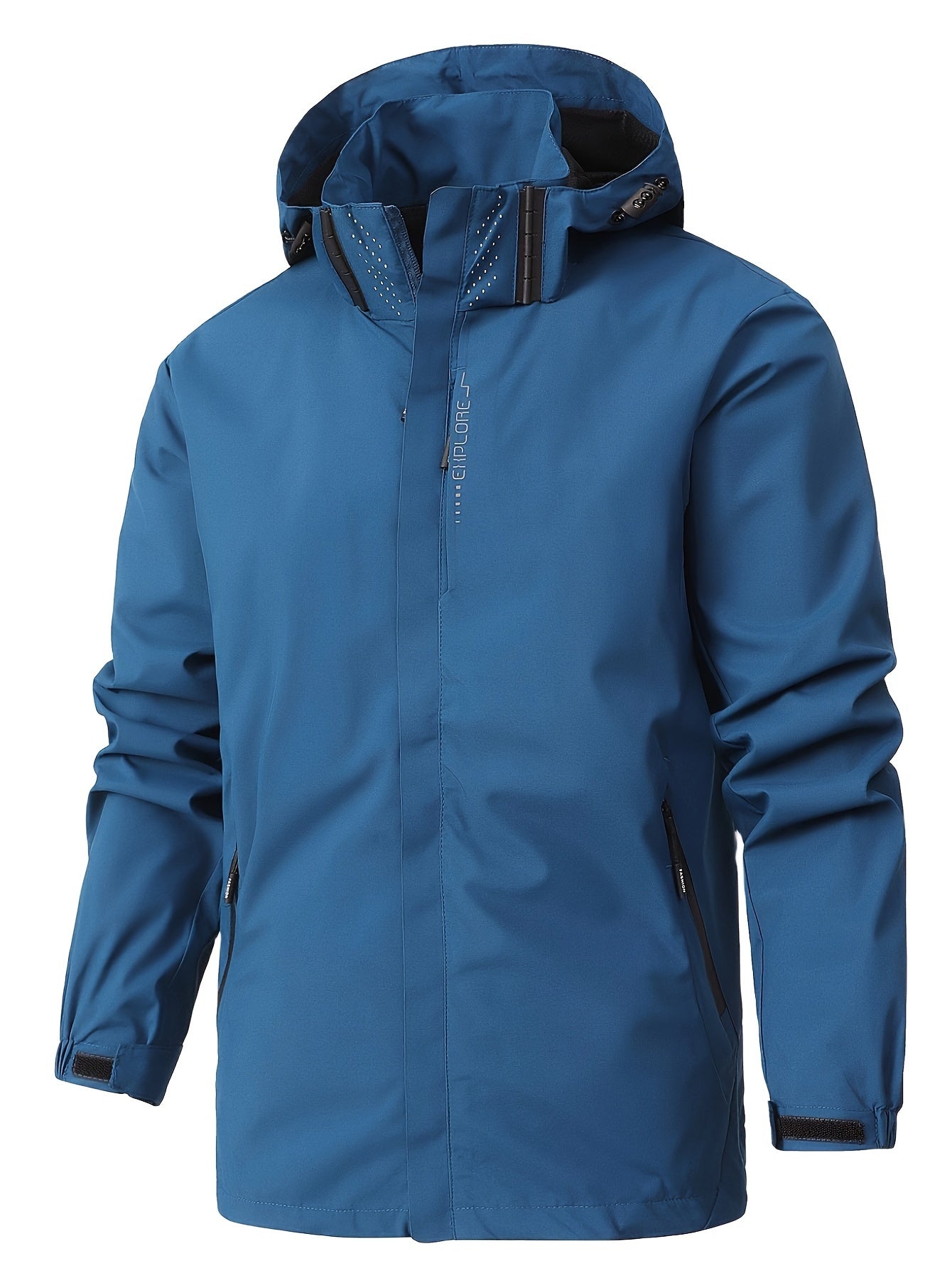 Veste d'extérieur coupe-vent pour homme avec capuche