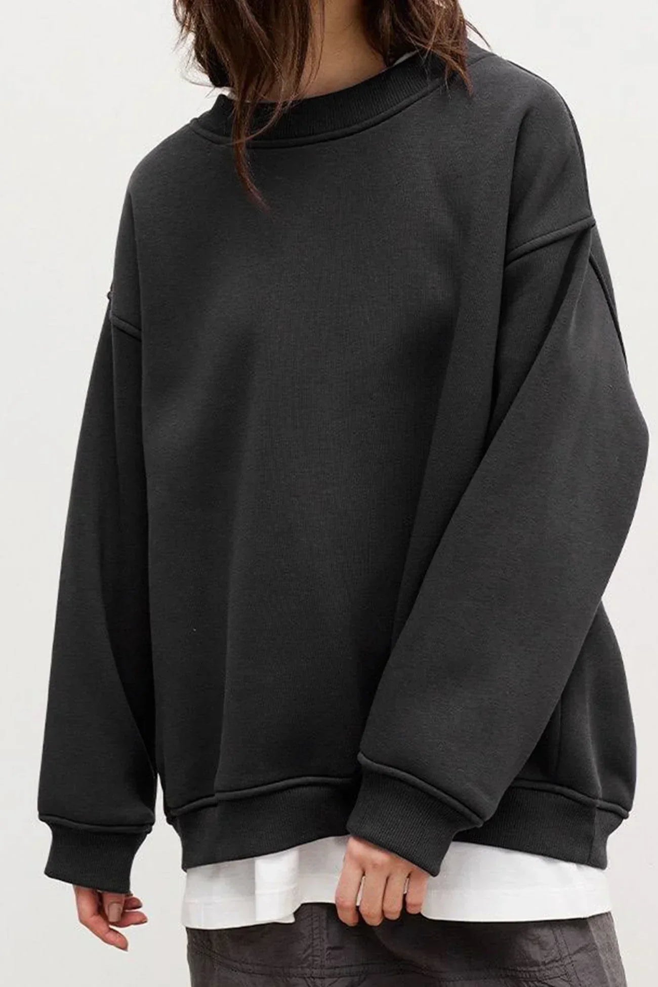 Sweatshirt oversize confortable col rond