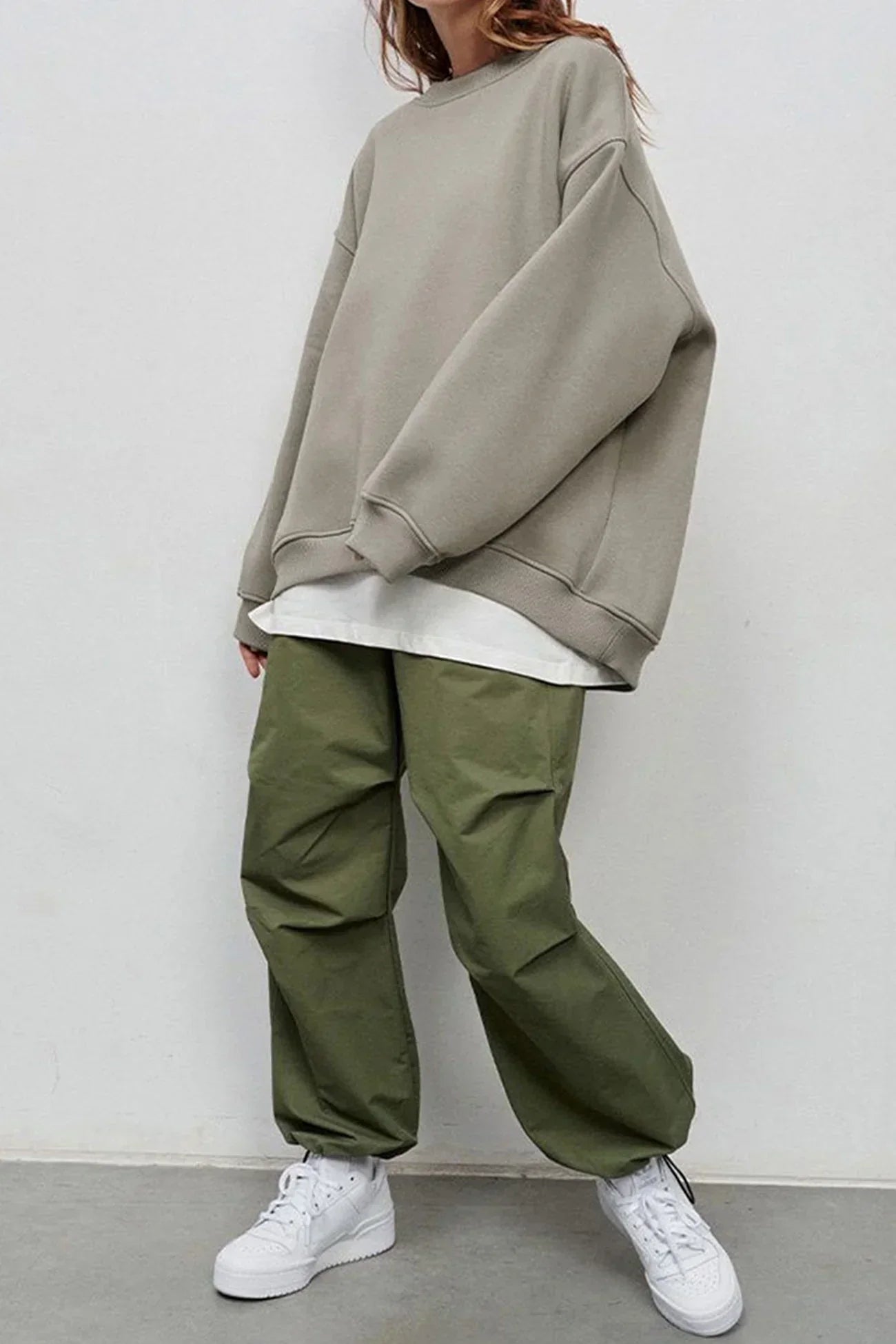 Sweatshirt oversize confortable col rond