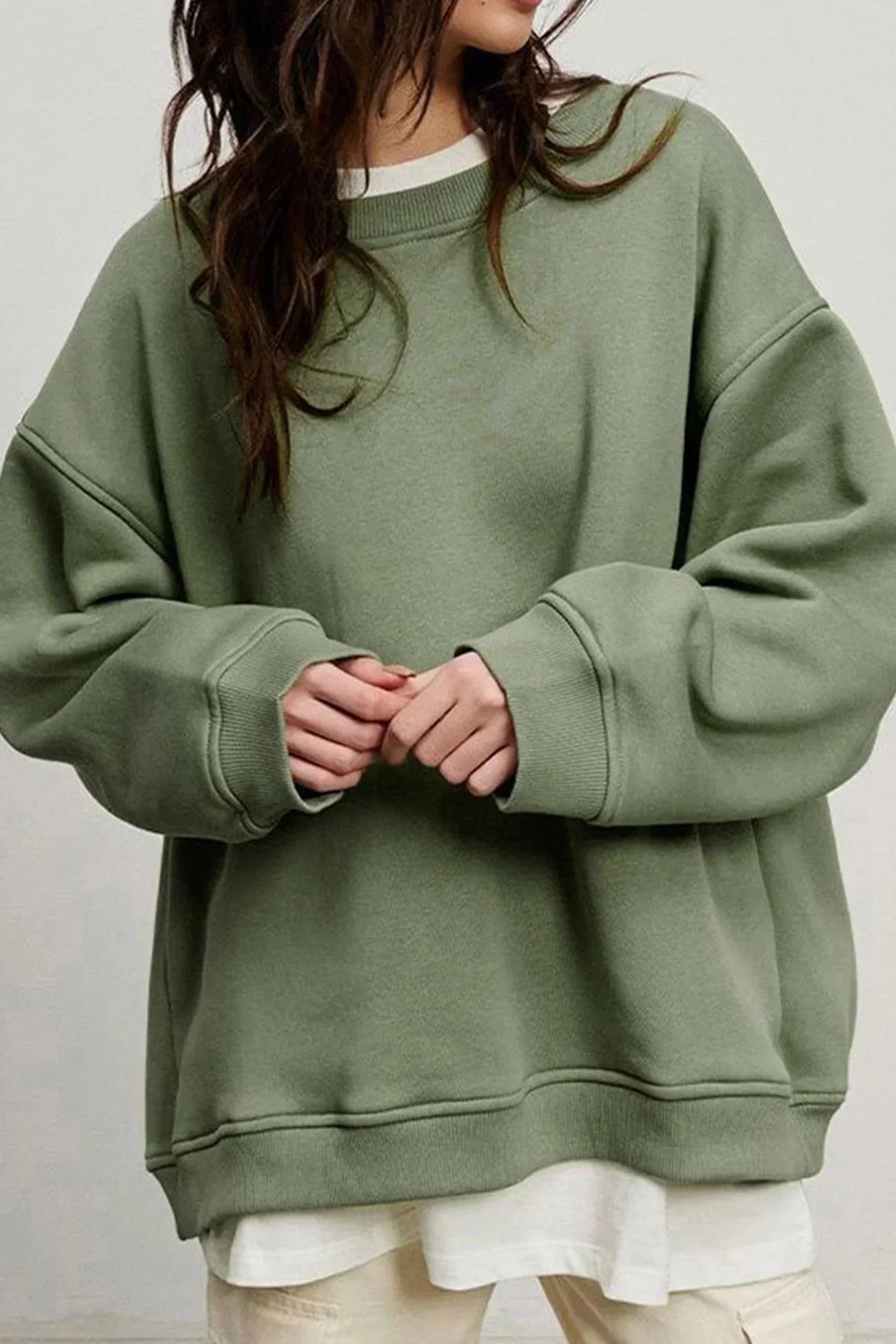 Sweatshirt oversize confortable col rond