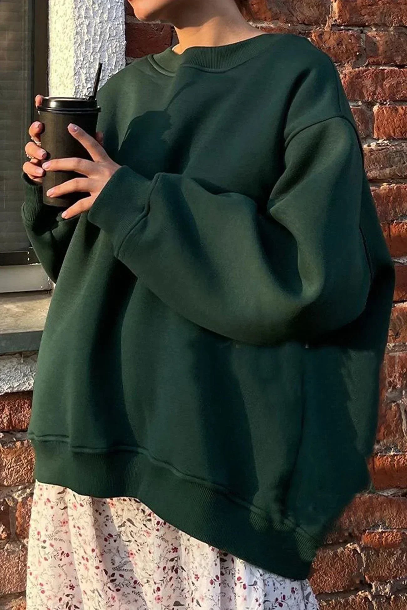 Sweatshirt oversize confortable col rond