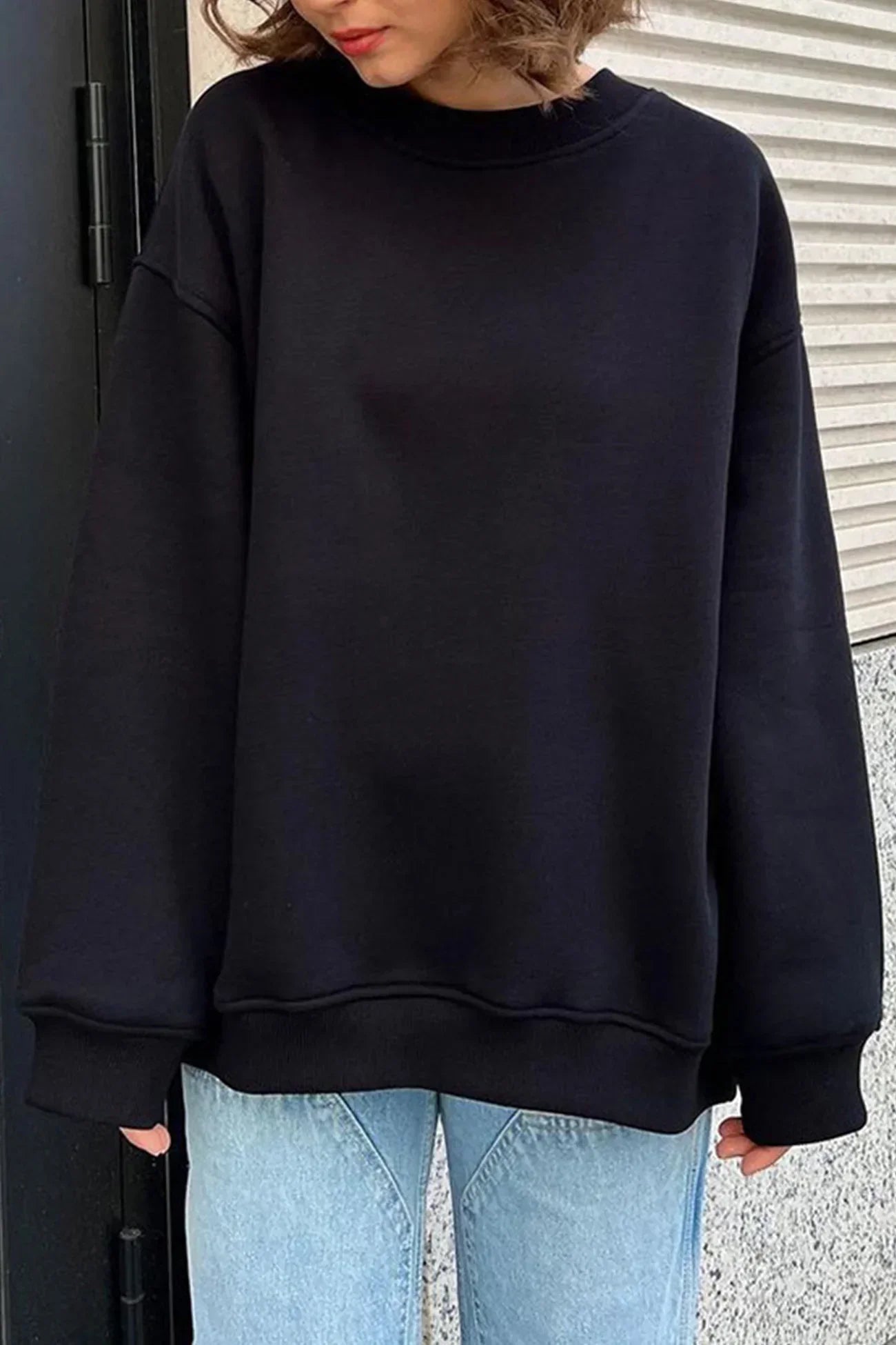 Sweatshirt oversize confortable col rond