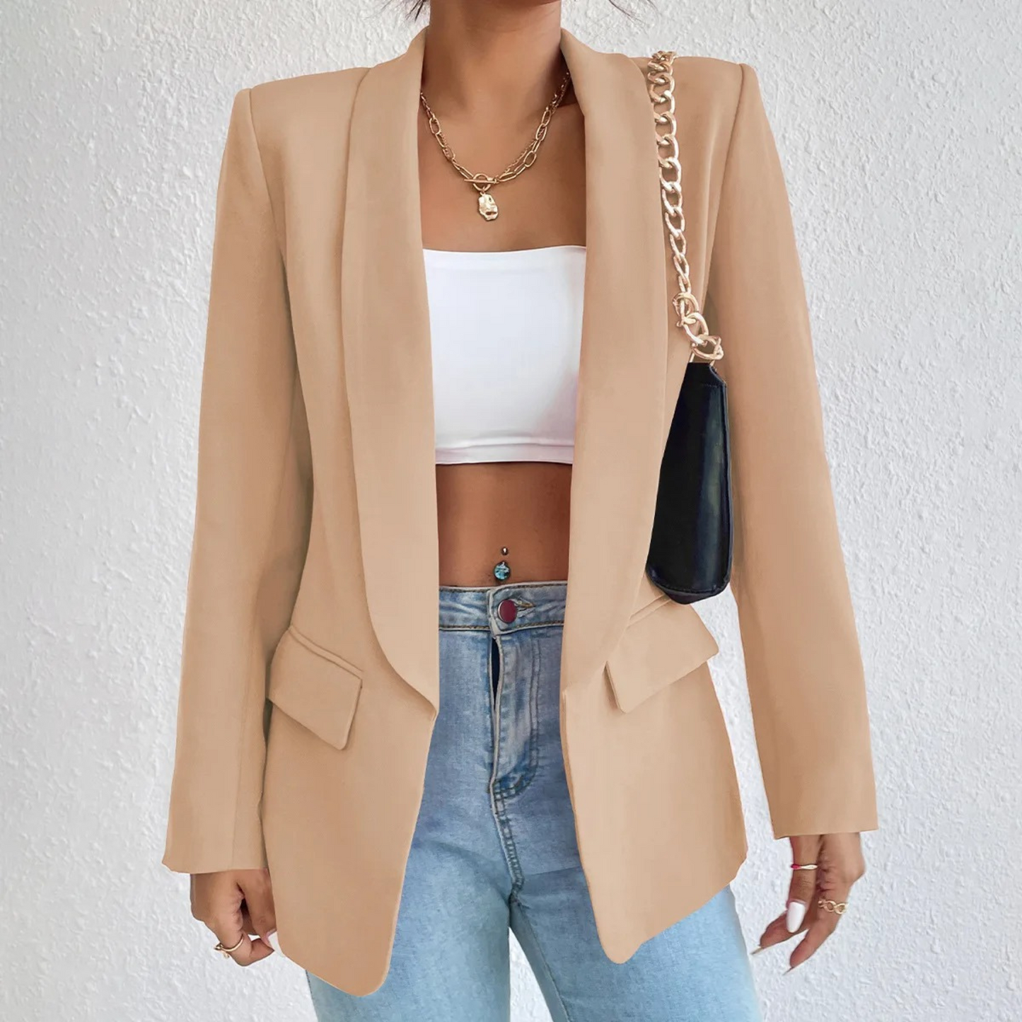 Blazers élégants pour femmes Look bureau Polyester