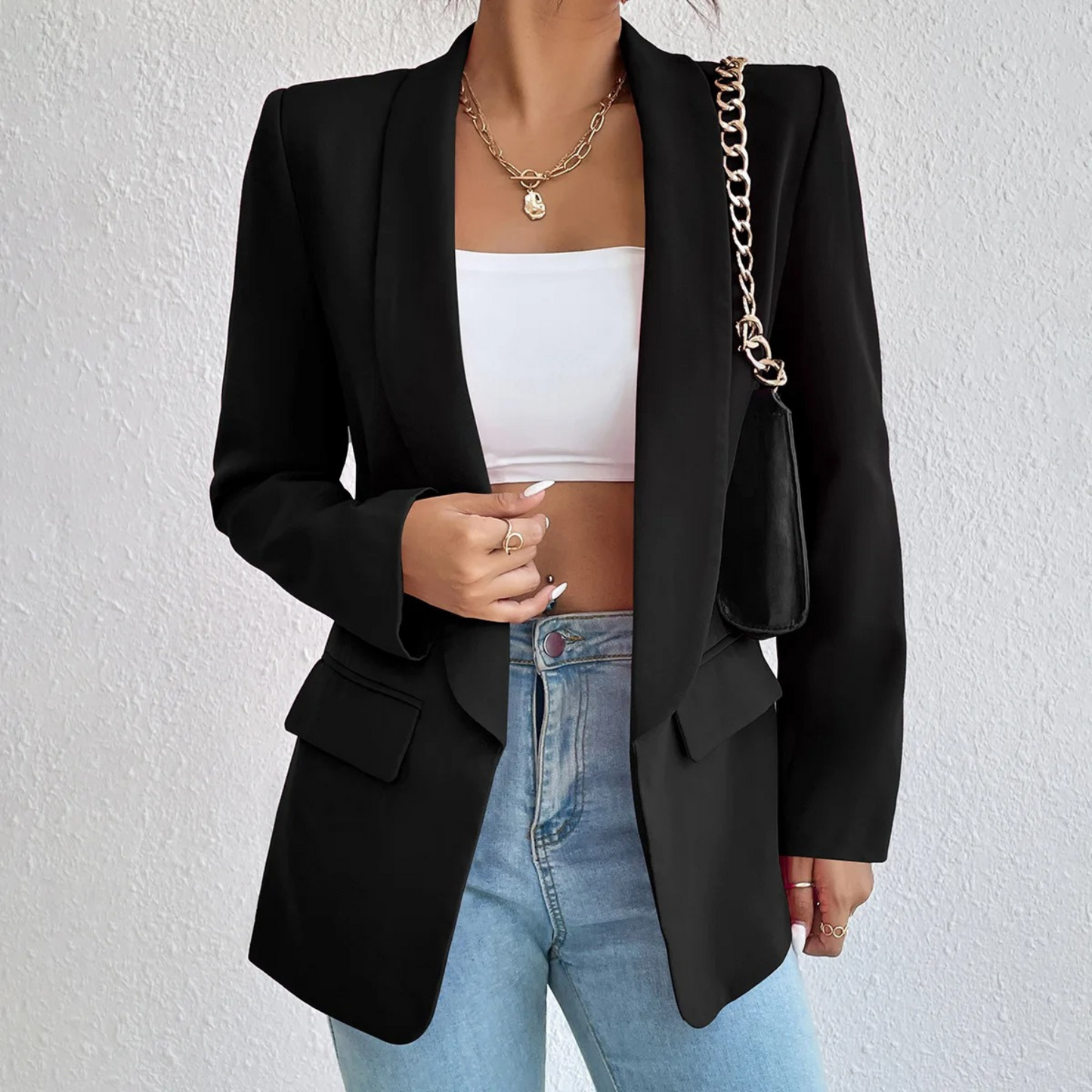 Blazers élégants pour femmes Look bureau Polyester