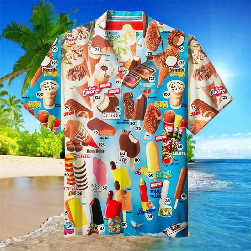Sommerhemd Hawaiiprint Kurzarm Herren - IdealeKleiden