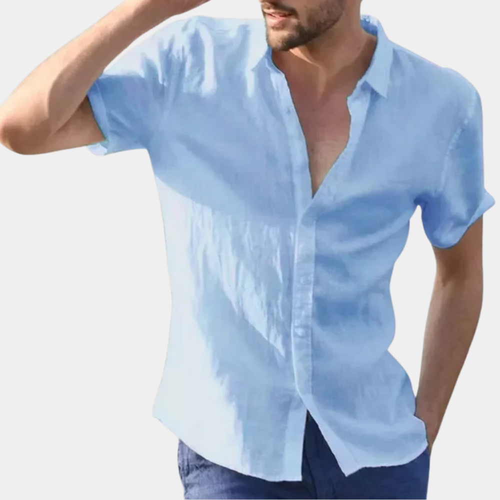 Chemise d'été à manches courtes légère et stylée pour hommes