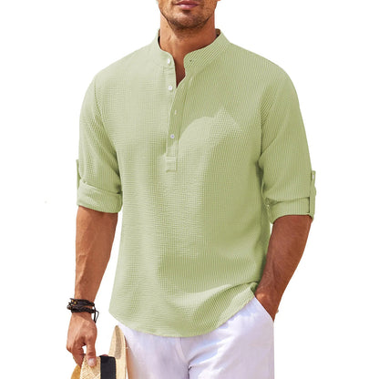 Chemise d'été légère à manches longues pour hommes
