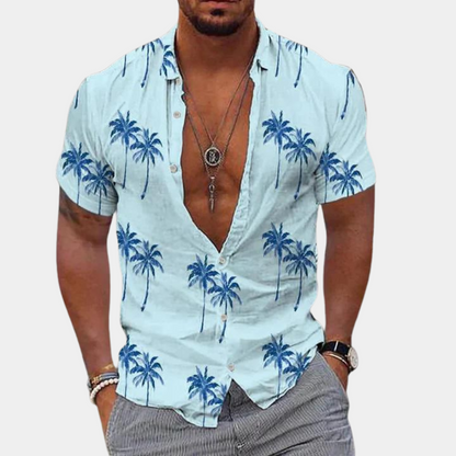 Chemise hawaïenne homme à manches courtes d'été