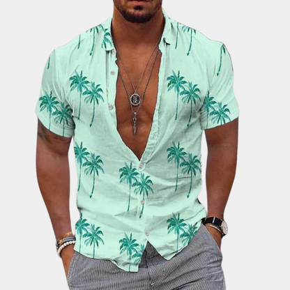 Chemise hawaïenne homme à manches courtes d'été
