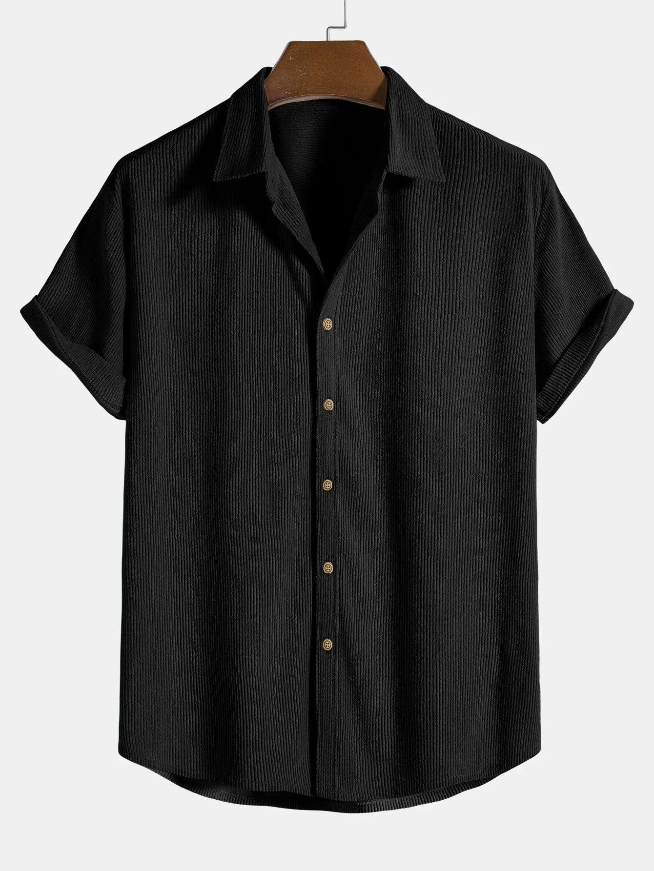 Chemise d'été à manches courtes pour homme, coupe ample