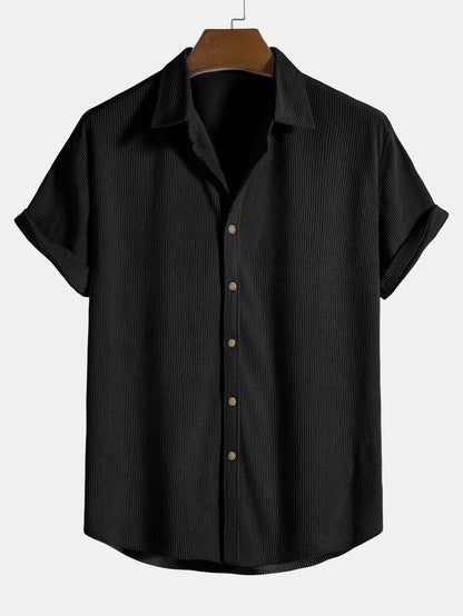 Chemise d'été à manches courtes pour homme, coupe ample