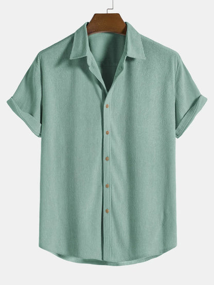 Chemise d'été à manches courtes pour homme, coupe ample