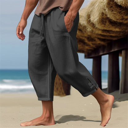 Pantalon d'été homme coupe ample style Harem confortable