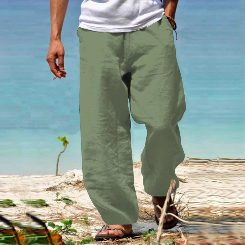 Pantalons d'été légers en lin confortables
