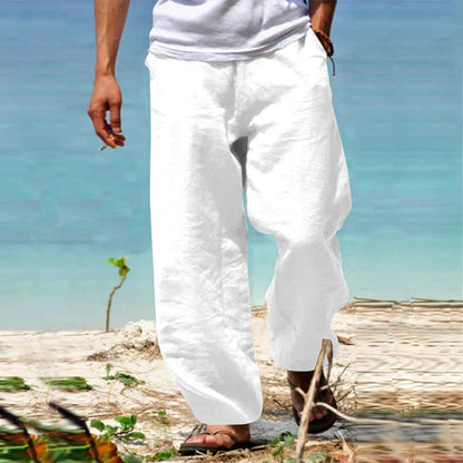 Pantalons d'été légers en lin confortables