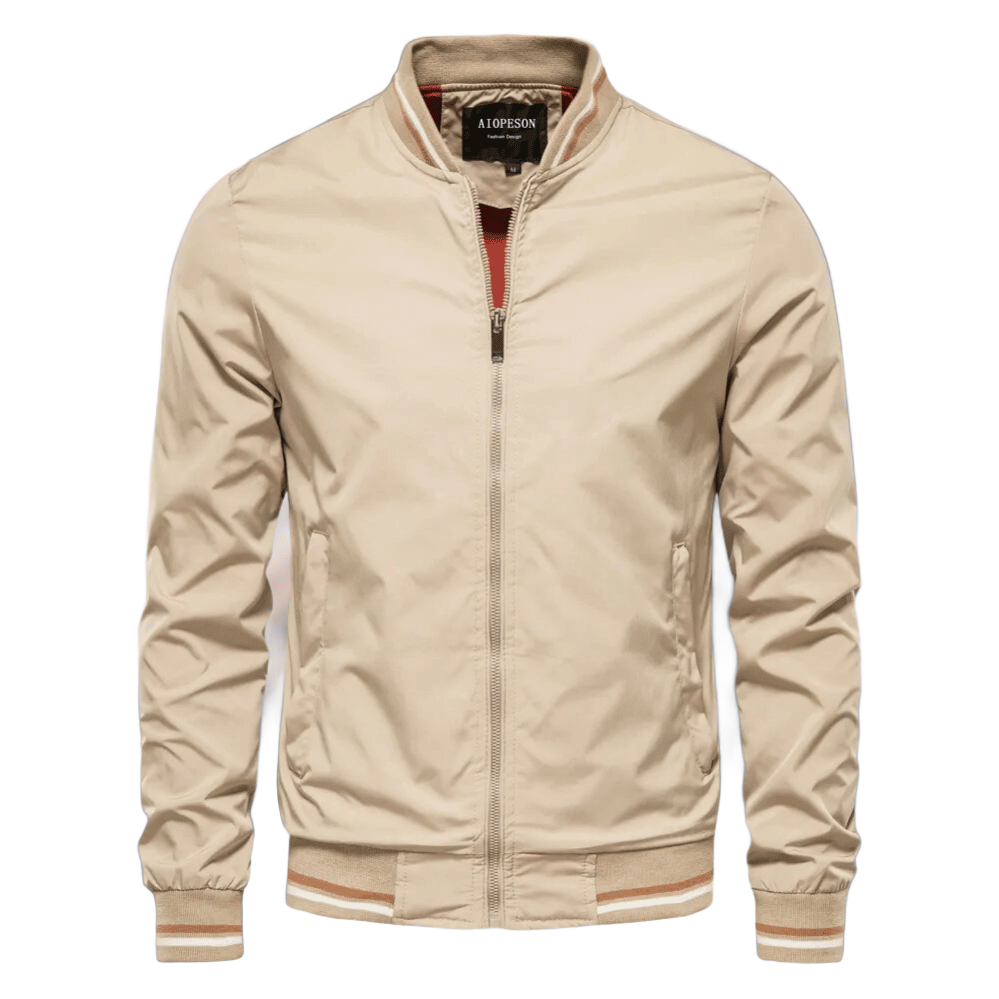 Blouson bomber homme été nylon fermeture éclair