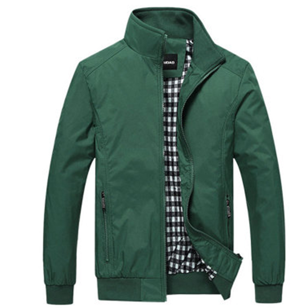 Veste d'été pour homme coupe-vent à fermeture éclair